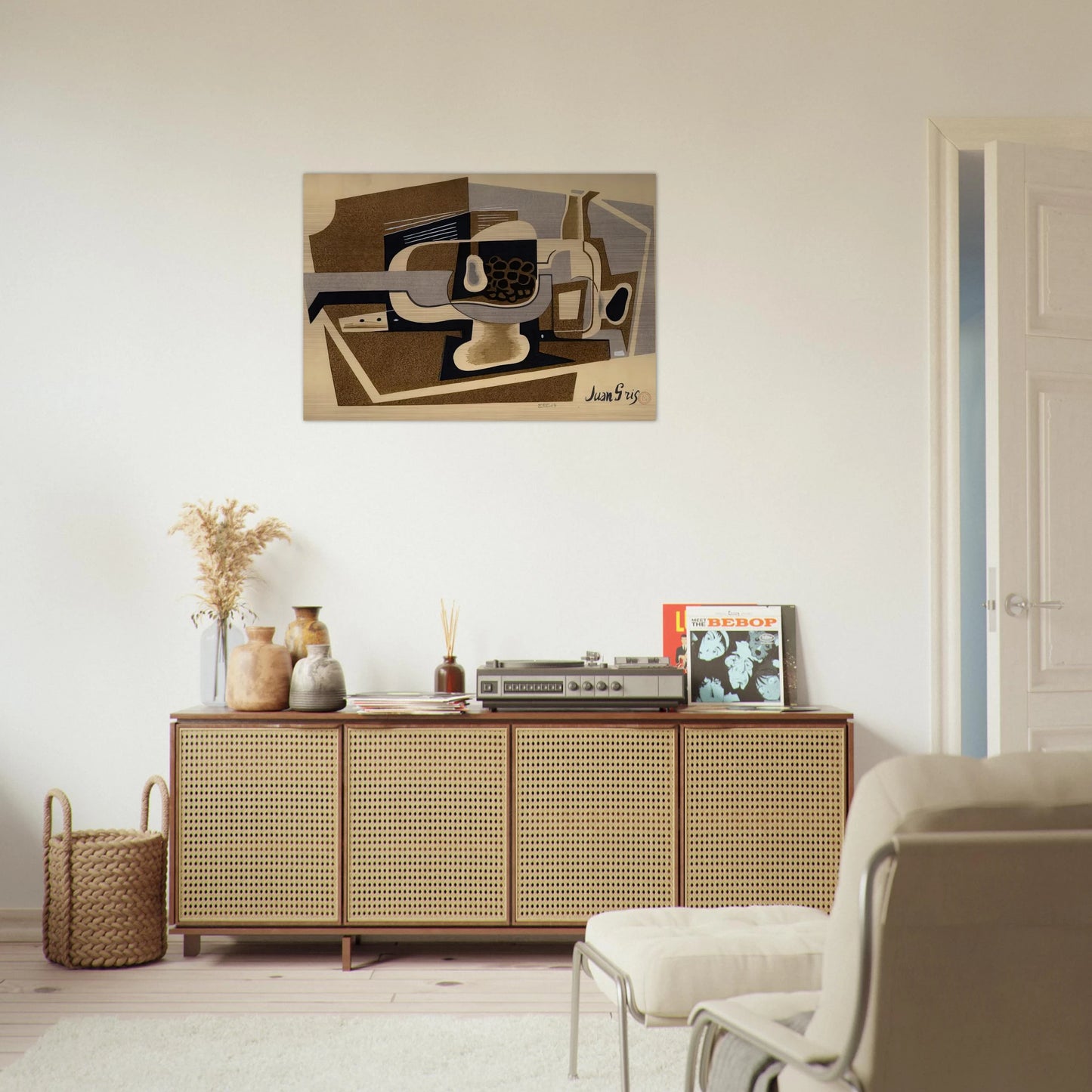 STILL LIFE 1922 - Juan Gris Brushed Aluminum Print - 70x100 cm / 28x40 inches | Juan Gris Aluminum Print | Juan Gris Prints