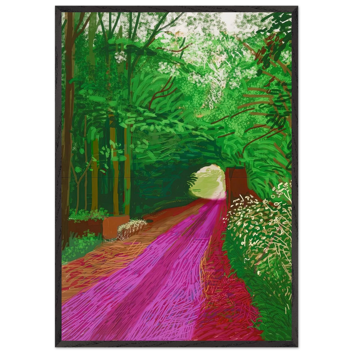 David Hockney N28 - David Hockney 70x100 cm / 28x40 inches Framed Art Print – Black Wooden Frame | David Hockney Art | Artwork by David Hockney