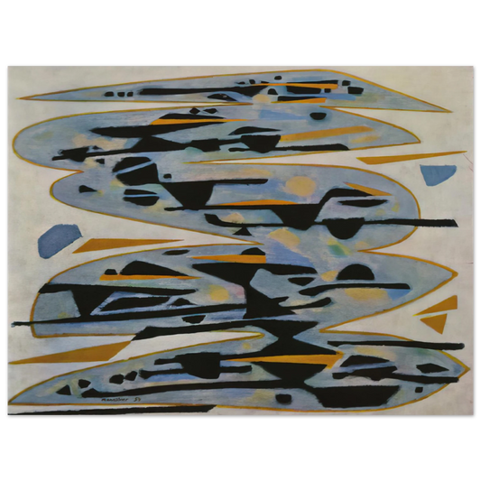 Alfred Manessier - Morte eau - 1954  75x100 cm / 30x40inches Fine Art Poster