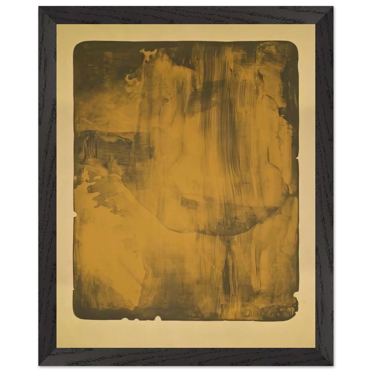 Helen Frankenthaler - Bronze Smoke - 1978 Wall art - A2 (42 x 59.4  cm) - Premium Wooden Framed Poster With Fine Art Paper - Wood frame