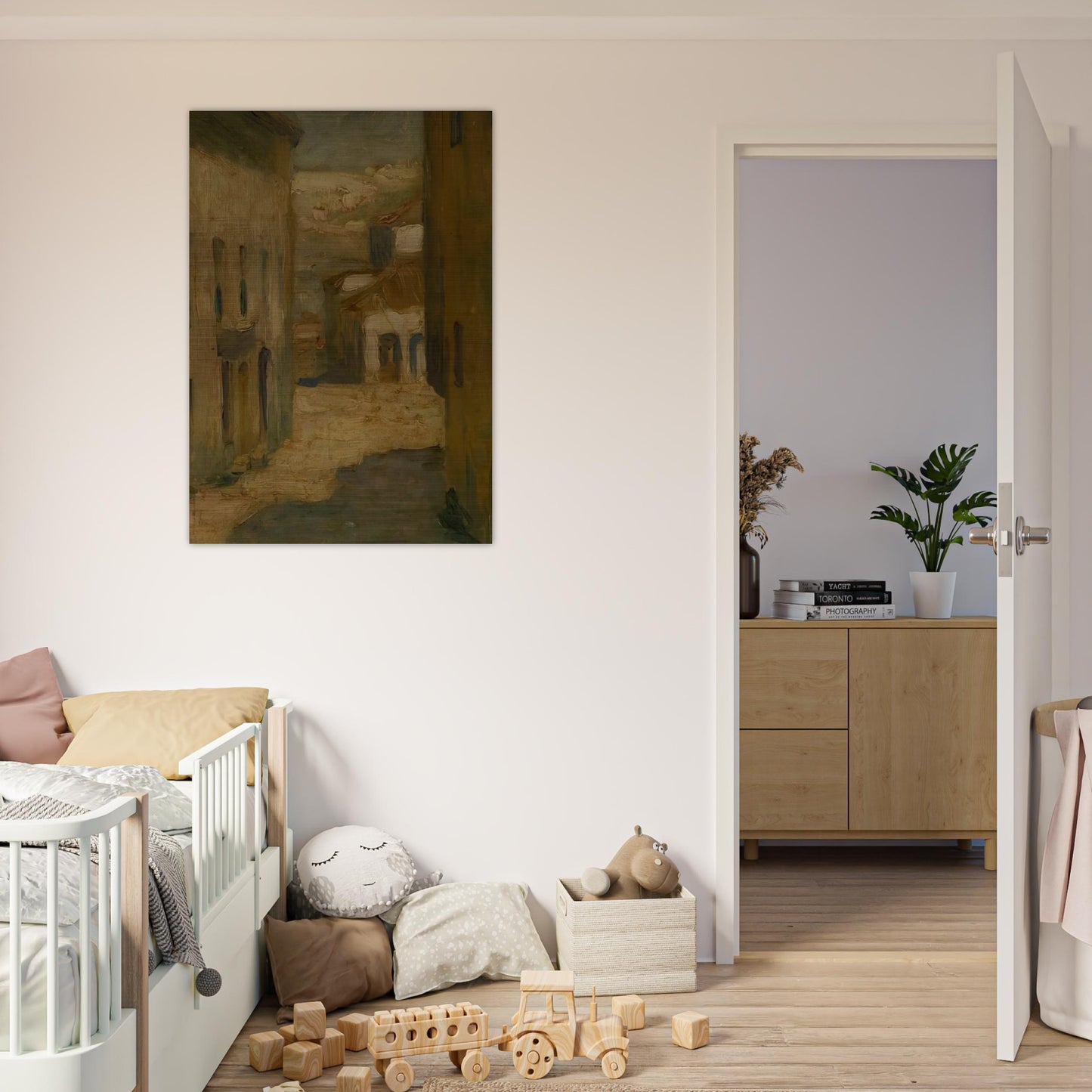 Street of Segovia - Tarsila do Amaral Brushed Aluminum Print - 70x100 cm / 28x40 inches | Tarsila do Amaral Aluminum Print | Tarsila do Amaral Prints