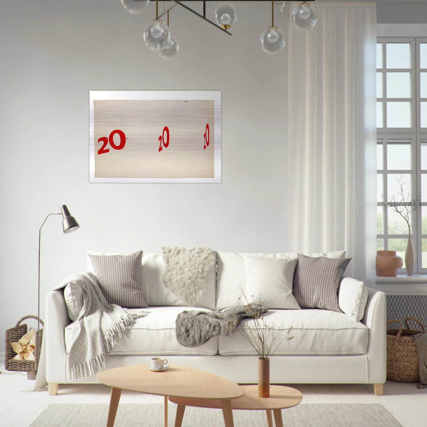 20 20 20 1962 - Edward Ruscha Brushed Aluminum Print - 70x100 cm / 28x40 inches | Edward Ruscha Aluminum Print | Edward Ruscha Prints