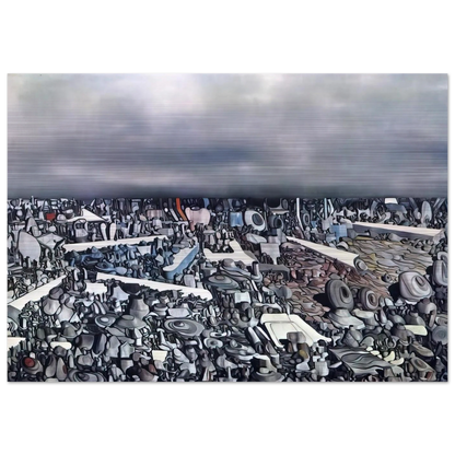 Multiplication of the Arcs - Yves Tanguy Brushed Aluminum Print - 70x100 cm / 28x40 inches | Yves Tanguy Aluminum Print | Yves Tanguy Prints