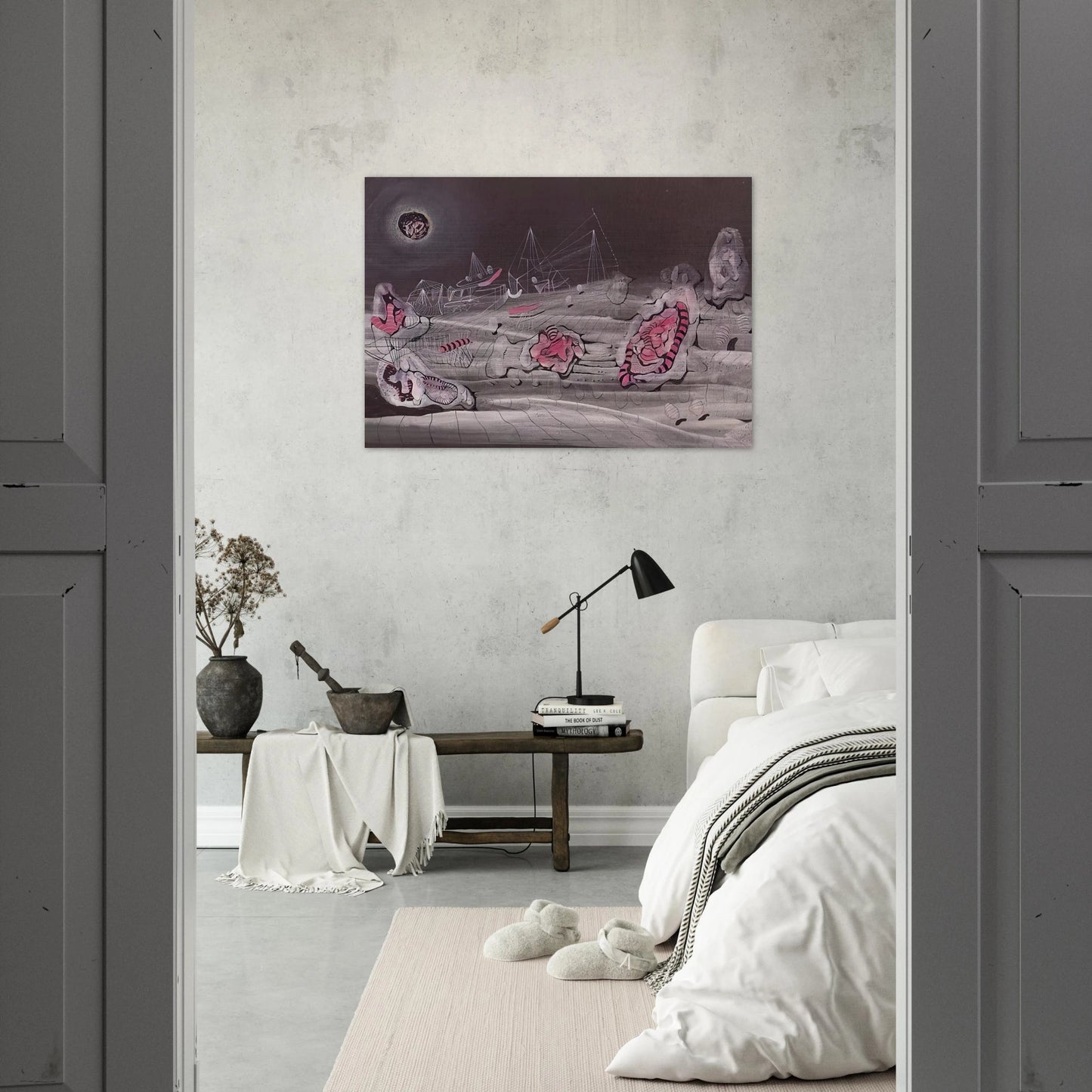 DARK LIGHT 1940 - Roberto Matta Brushed Aluminum Print - 70x100 cm / 28x40 inches | Roberto Matta Aluminum Print | Roberto Matta Prints