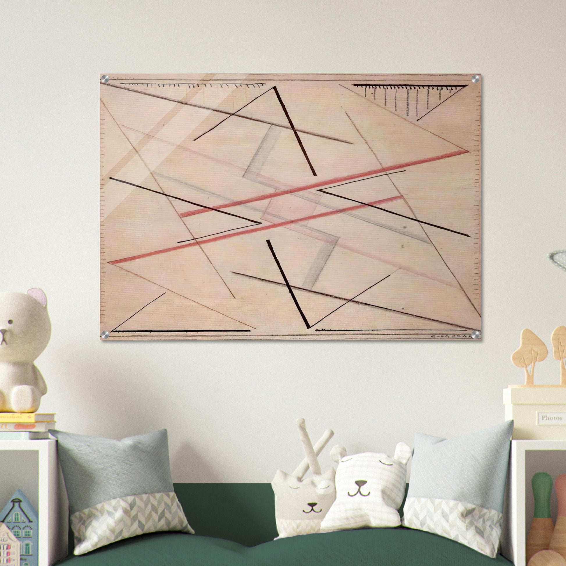 Astrazione di una linea n. 2, disegno - 1925 - Bice Lazzari Acrylic Print - 70x100 cm / 28x40″ inches