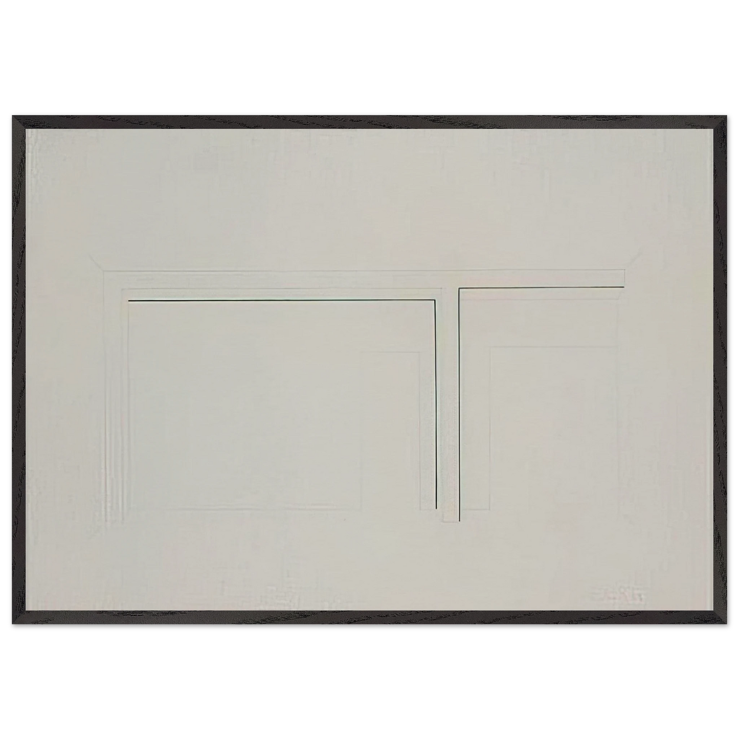 Untitled - 1983 N2 - Fred Sandback 70x100 cm / 28x40 inches Framed Art Print – Black Wooden Frame