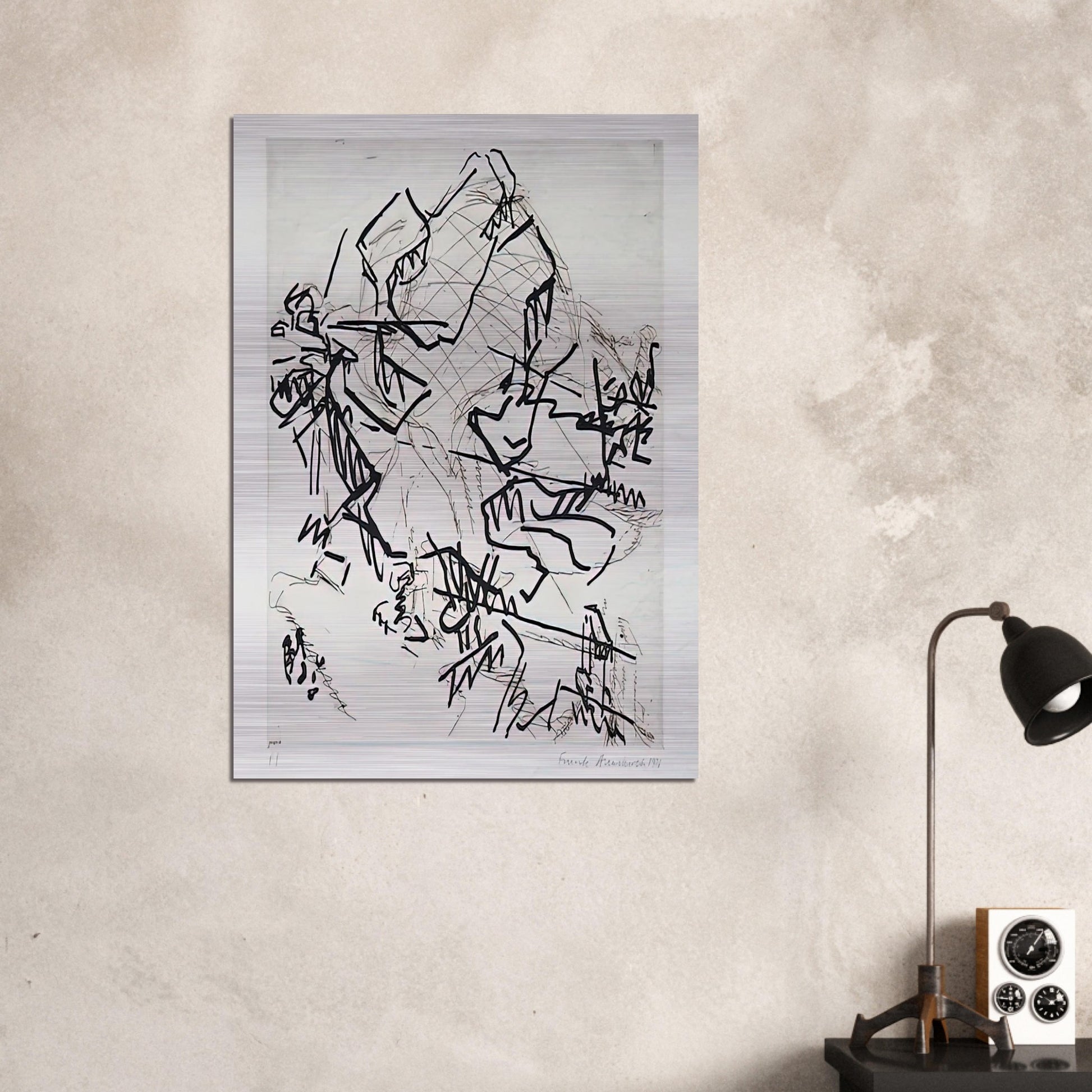 TREE AT TRETIRE II - Frank Auerbach Brushed Aluminum Print - 70x100 cm / 28x40 inches | Frank Auerbach Aluminum Print | Frank Auerbach Prints