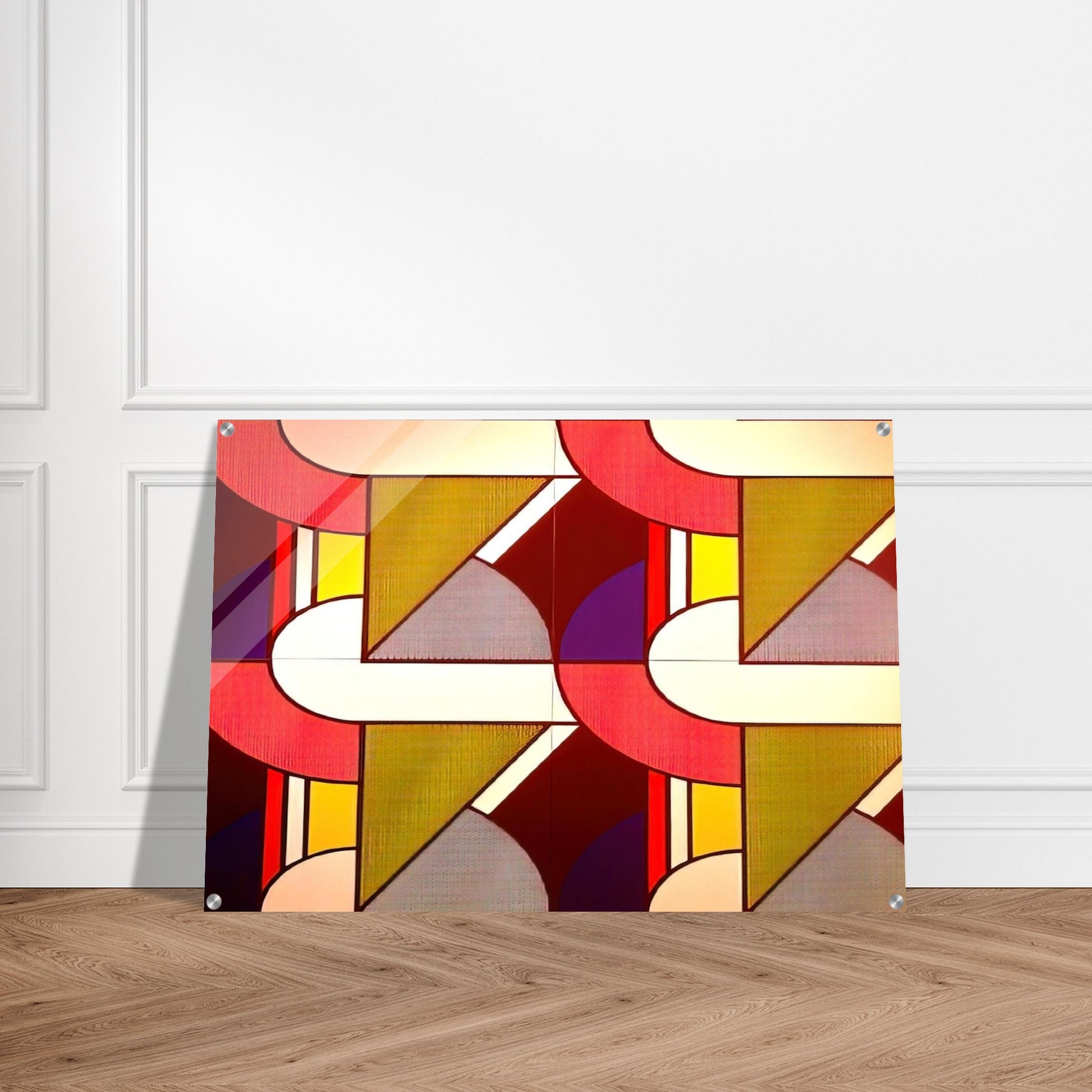 MODULAR PAINTING WITH FOUR PANELS 2 1969 - Roy Lichtenstein Acrylic Print - 70x100 cm / 28x40″ inches | Roy Lichtenstein Wall Art | Roy Lichtenstein Prints