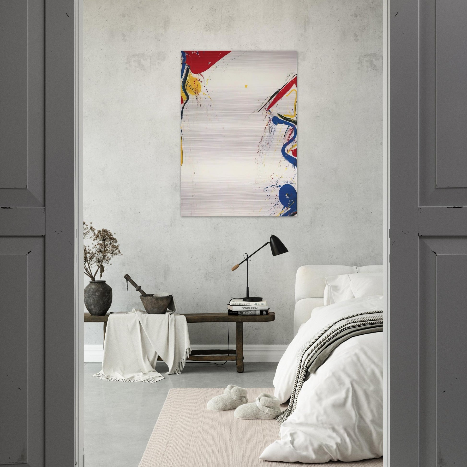 When White - Sam Francis Brushed Aluminum Print - 70x100 cm / 28x40 inches | Sam Francis Aluminum Print | Sam Francis Prints