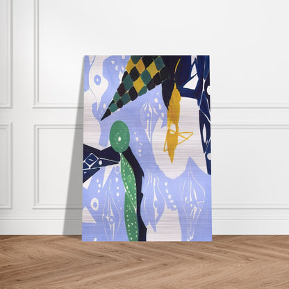 Blue Diaphan - 1965 - Ernst Wilhelm Nay Brushed Aluminum Print - 70x100 cm / 28x40 inches | Ernst Wilhelm Nay Aluminum Print | Ernst Wilhelm Nay Prints