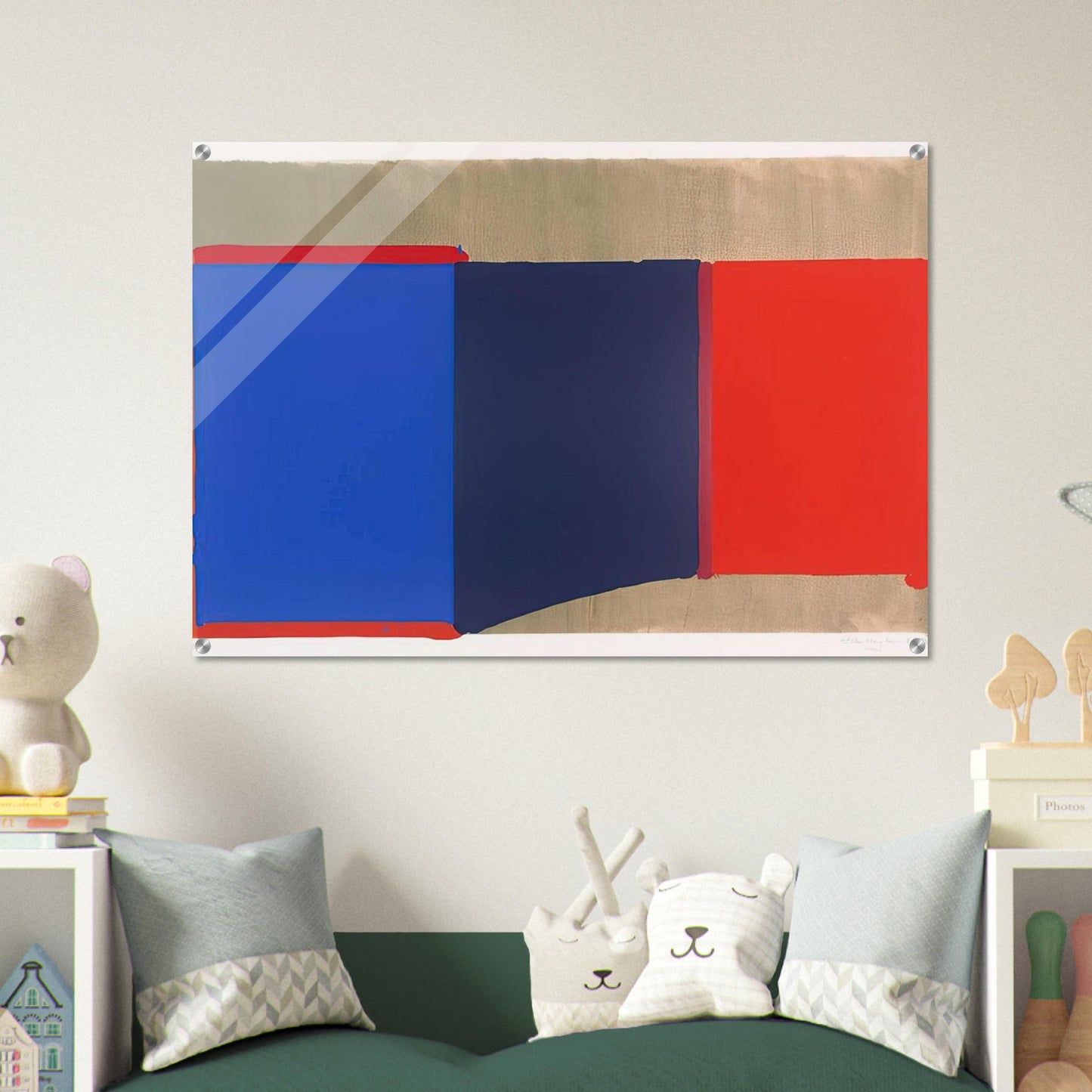 Blues, Reds - 1969 - John Hoyland Acrylic Print - 70x100 cm / 28x40″ inches