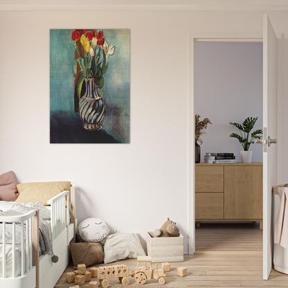 ME MYSELF STENDHAL VASE OF TULIPS 1914 - Henri Matisse Brushed Aluminum Print - 70x100 cm / 28x40 inches | Henri Matisse Aluminum Print | Henri Matisse Prints