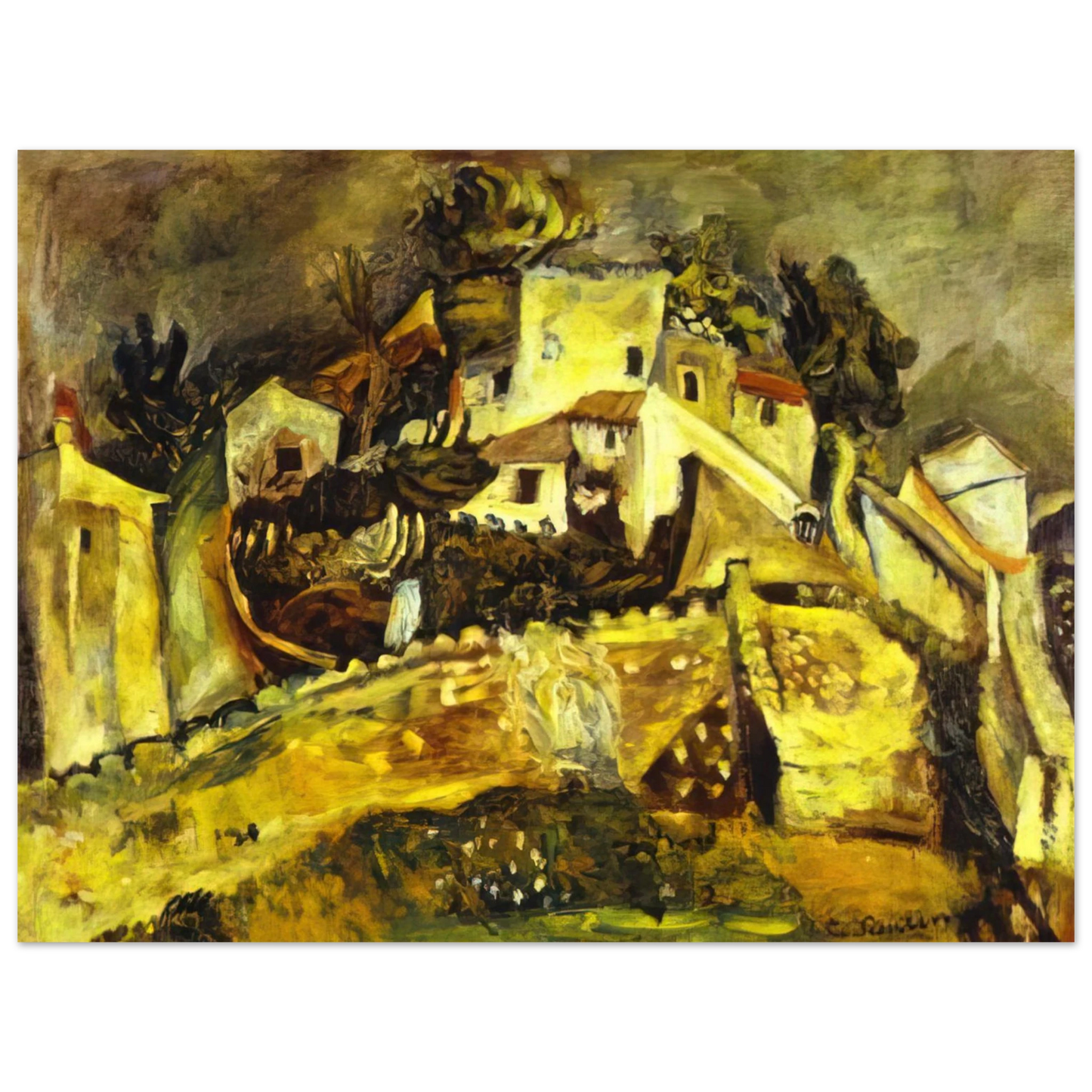 Chaim Soutine - LANDSCAPE AT CAGNES  75x100 cm / 30x40inches Fine Art Poster