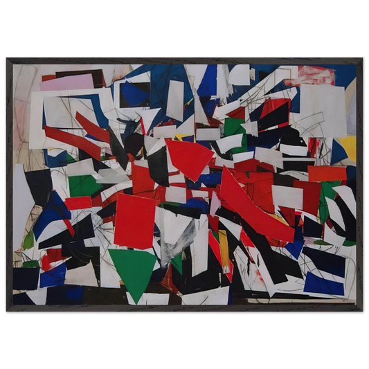 Struggle - 1967 - Robert Goodnough 70x100 cm / 28x40 inches Framed Art Print – Black Wooden Frame