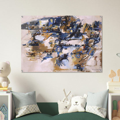 Untitled - 1958 - Maria Helena Vieira da Silva Acrylic Print - 70x100 cm / 28x40″ inches | Maria Helena Vieira da Silva Wall Art | Maria Helena Vieira da Silva Prints