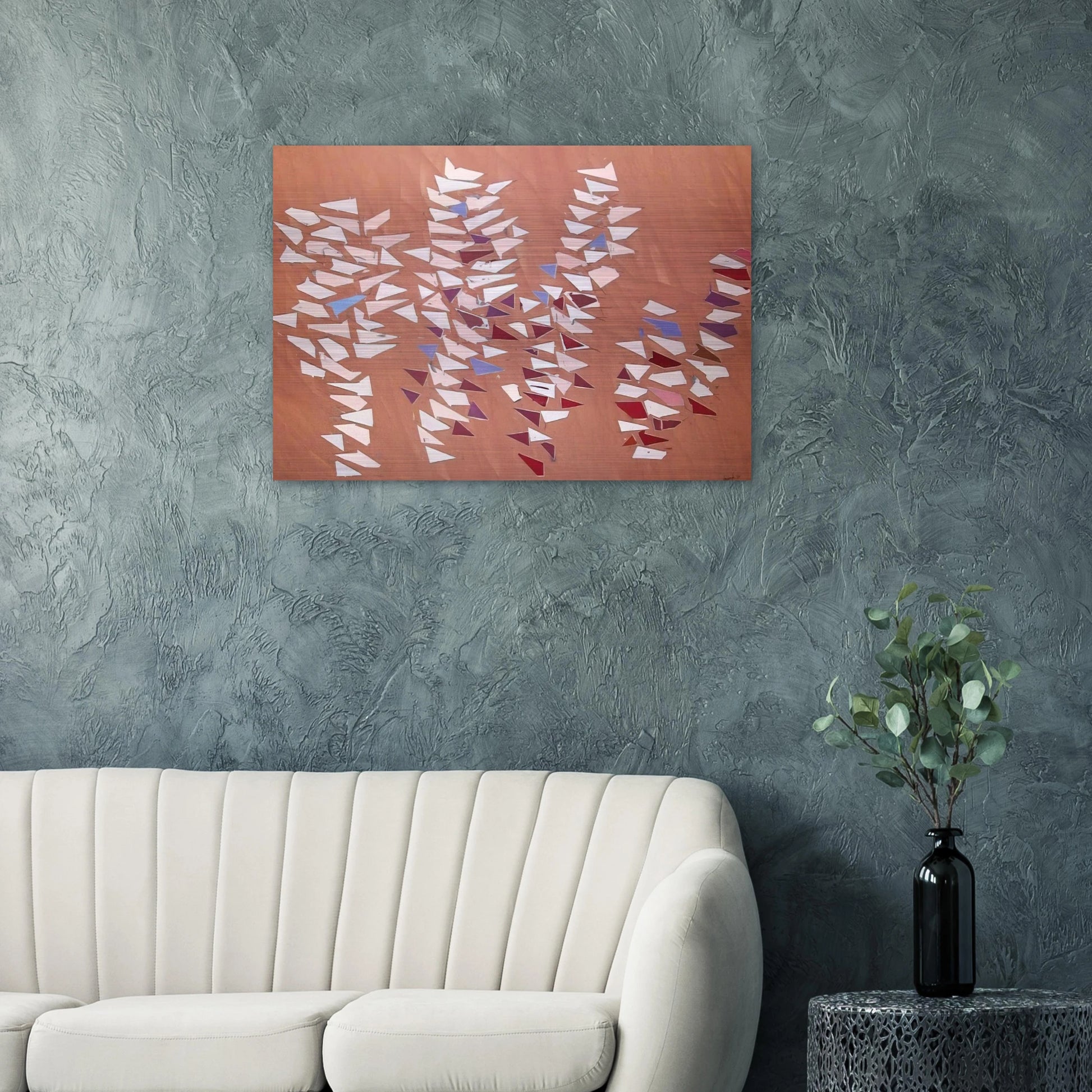 On Gray Pink - 1988 - Robert Goodnough Brushed Aluminum Print - 70x100 cm / 28x40 inches | Robert Goodnough Aluminum Print | Robert Goodnough Prints