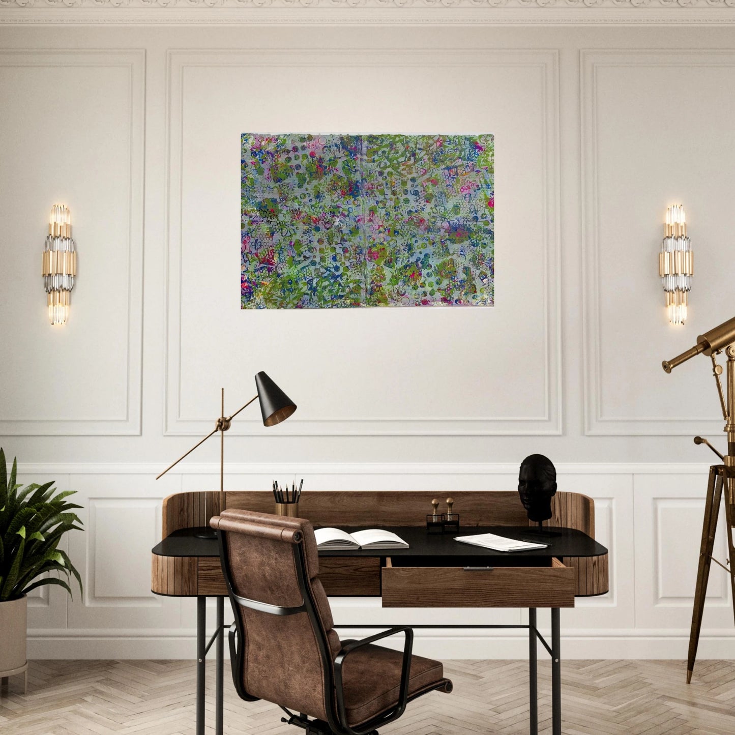 Fog In The Hollow - Sam Gilliam Brushed Aluminum Print - 70x100 cm / 28x40 inches | Sam Gilliam Aluminum Print | Sam Gilliam Prints