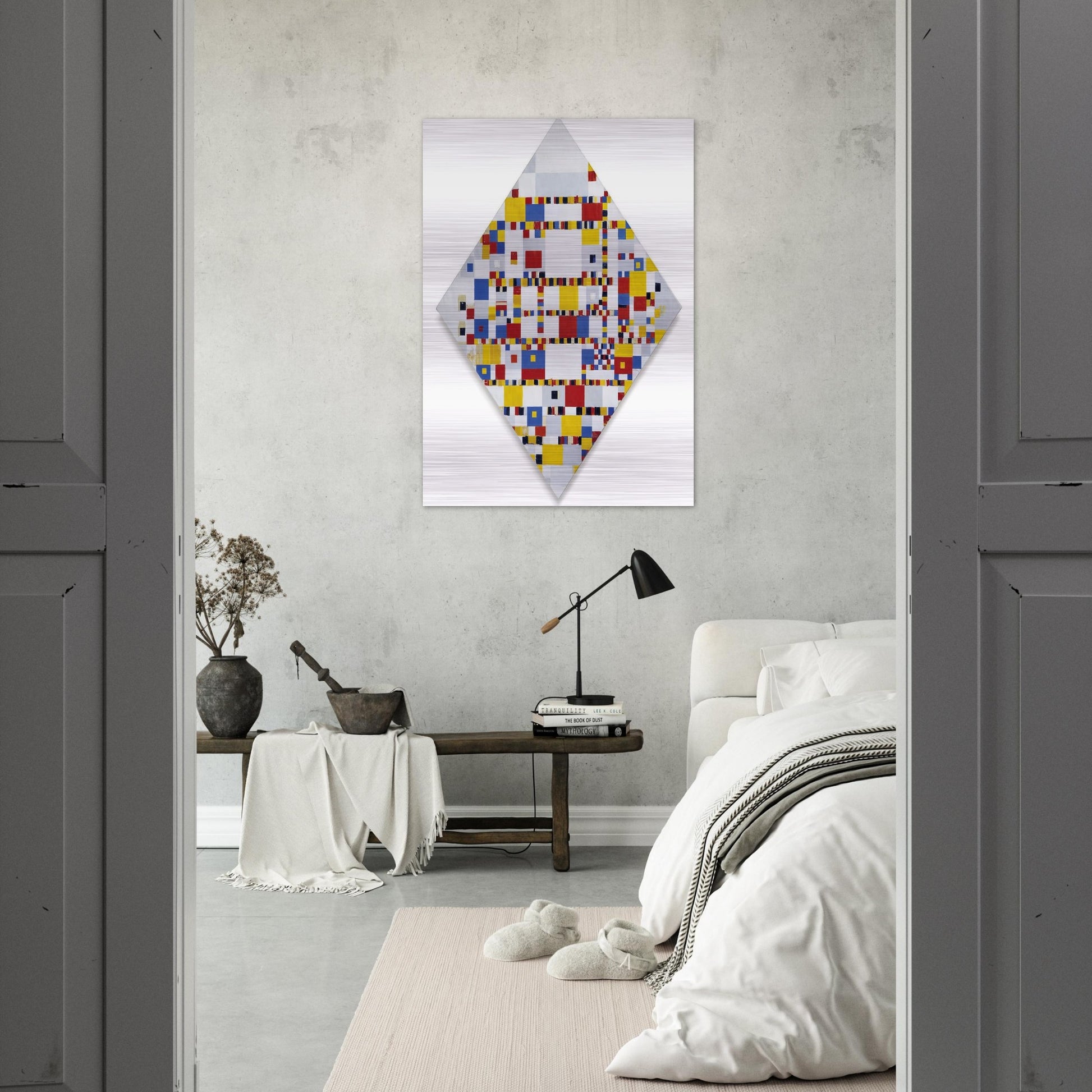 Victory Boogie Woogie - Piet Mondrian Brushed Aluminum Print - 70x100 cm / 28x40 inches | Piet Mondrian Aluminum Print | Piet Mondrian Prints