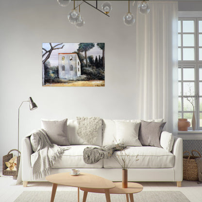 LA CASA ABBANDONATA 1930 - Carlo Carra Brushed Aluminum Print - 70x100 cm / 28x40 inches | Carlo Carra Aluminum Print | Carlo Carra Prints