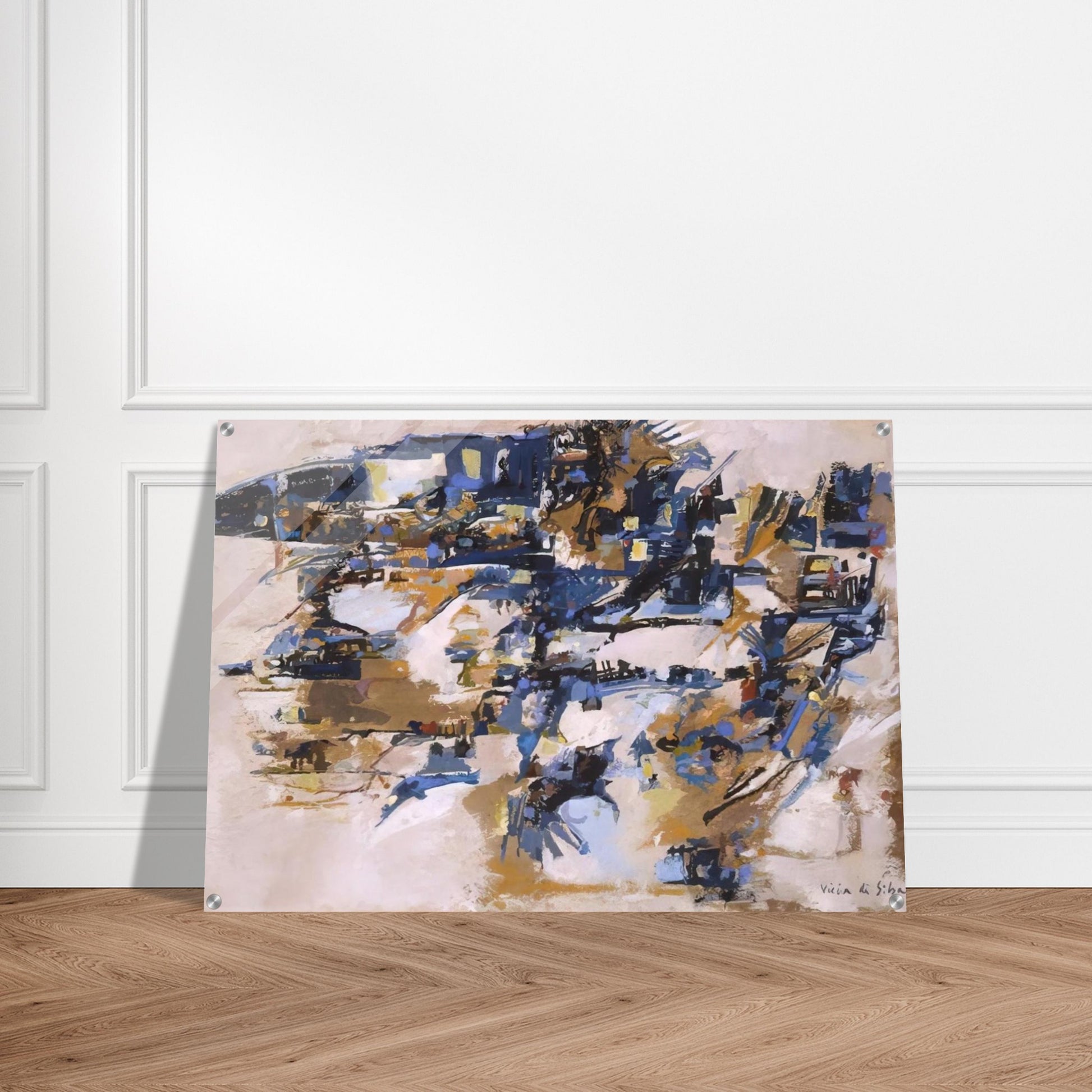 Untitled - 1958 - Maria Helena Vieira da Silva Acrylic Print - 70x100 cm / 28x40″ inches | Maria Helena Vieira da Silva Wall Art | Maria Helena Vieira da Silva Prints
