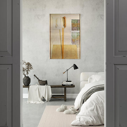 IN THE STUDIO - Jasper Johns Brushed Aluminum Print - 70x100 cm / 28x40 inches | Jasper Johns Aluminum Print | Jasper Johns Prints