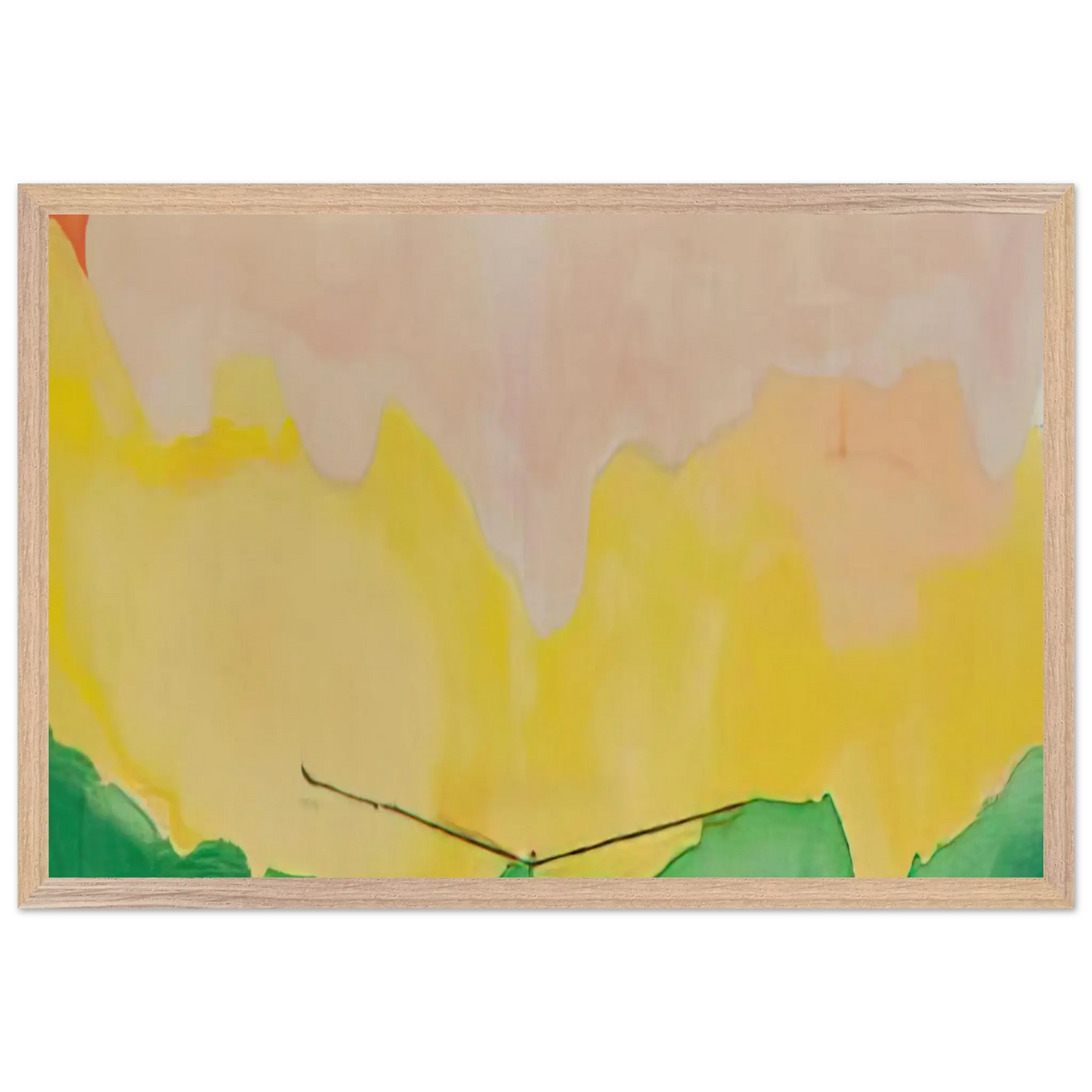 Helen Frankenthaler - Boulevard - 1973 Wall art - 27x35 cm / 11x14 Inches - Premium Wooden Framed Poster With Fine Art Paper - Black frame