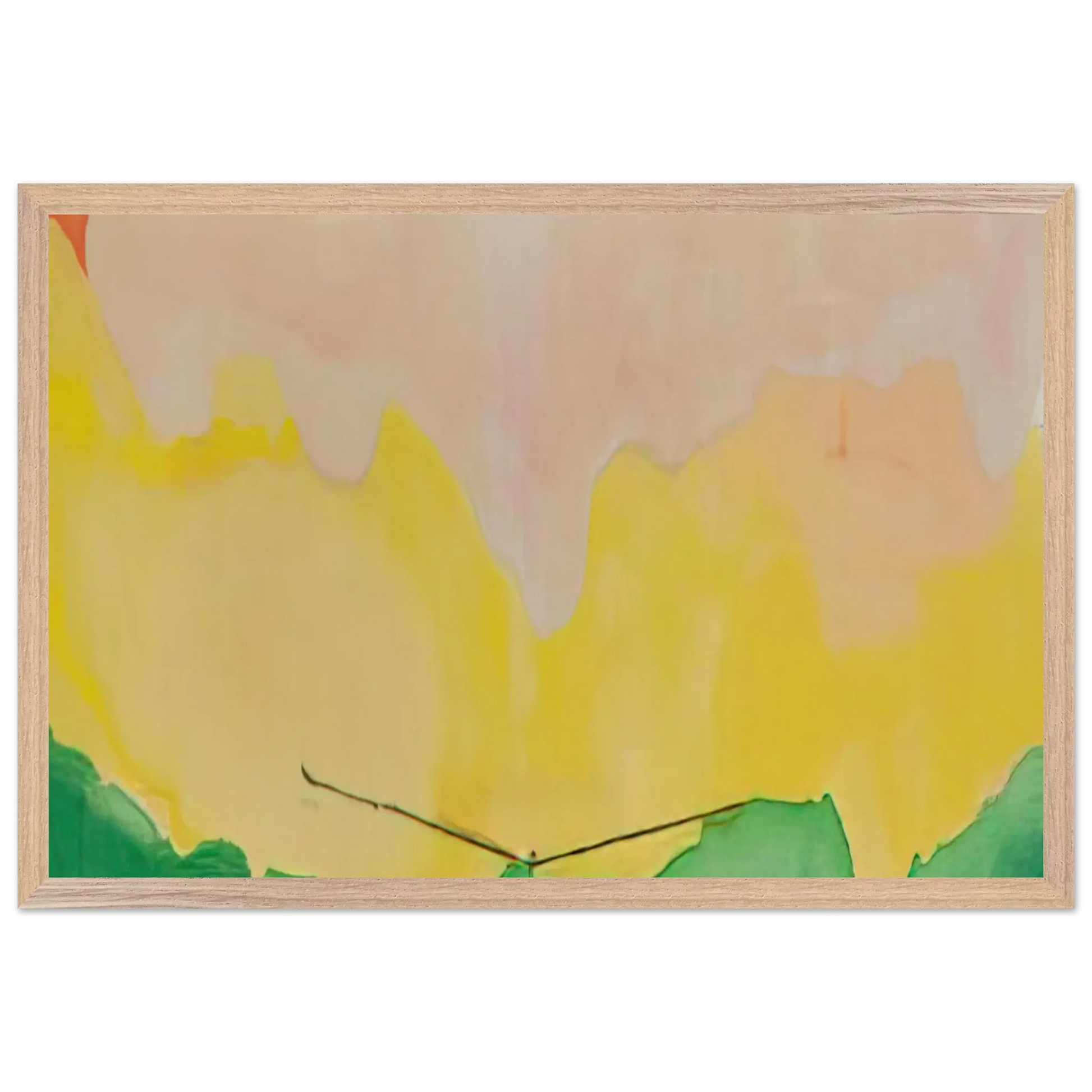 Helen Frankenthaler - Boulevard - 1973 Wall art - 27x35 cm / 11x14 Inches - Premium Wooden Framed Poster With Fine Art Paper - Black frame