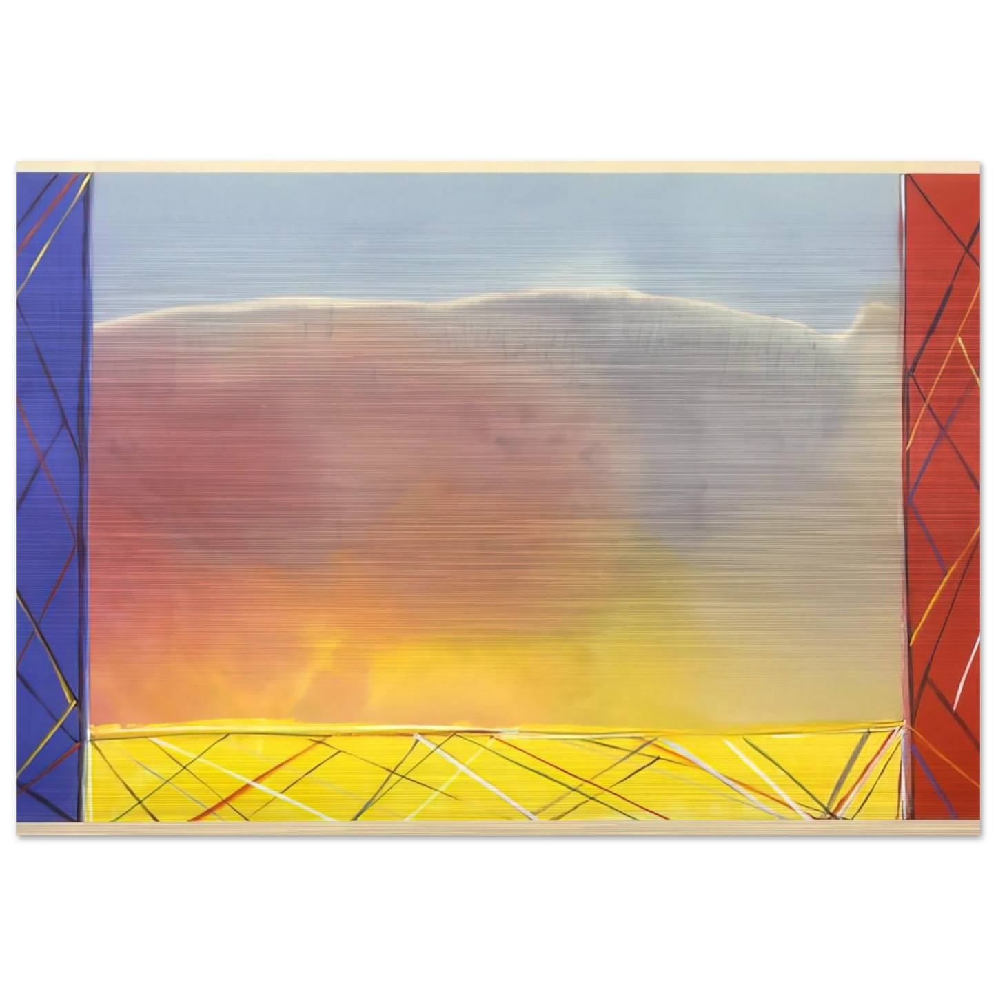 Winds Of Samoa - 1988 - Ronnie Landfield Brushed Aluminum Print - 70x100 cm / 28x40 inches | Ronnie Landfield Aluminum Print | Ronnie Landfield Prints
