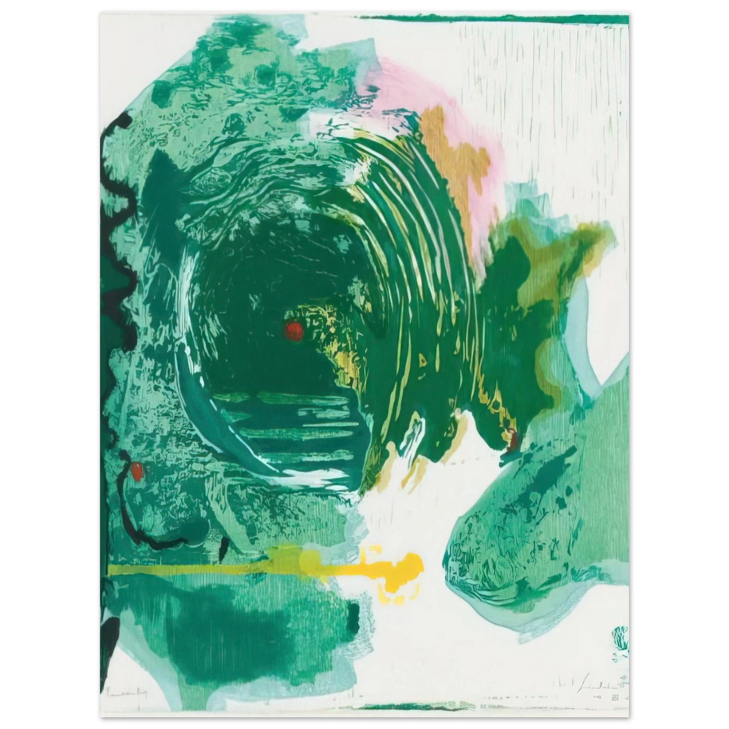 Helen Frankenthaler - Radius - 1993 Wall art - 27x35 cm / 11x14 inches - Premium Wooden Framed Poster With Fine Art Paper-canvas - Wood frame