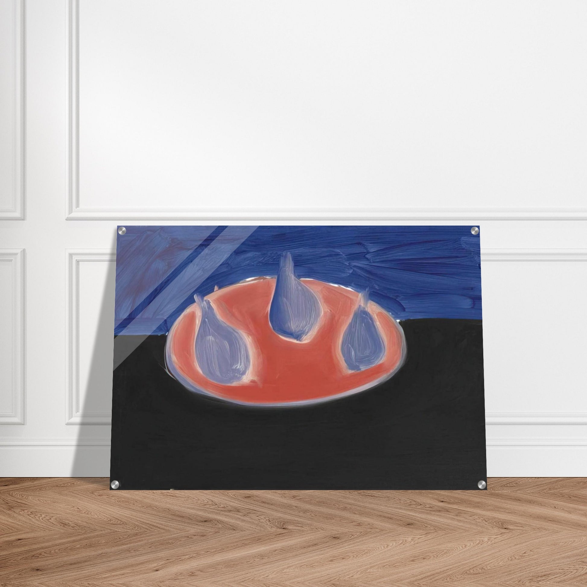 Poires sur une assiette rose - 1954 - Nicolas de Stael Acrylic Print - 70x100 cm / 28x40″ inches