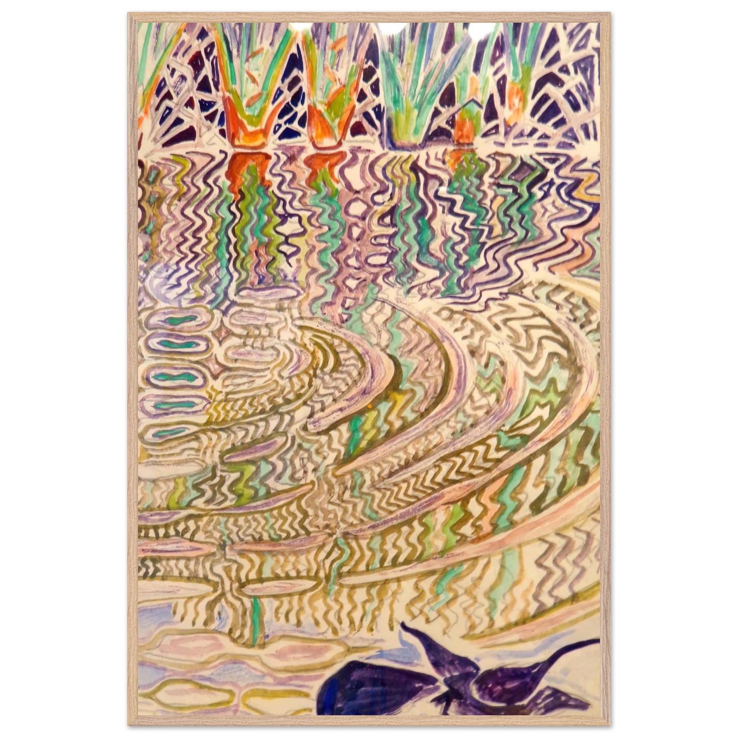 Walter Inglis Anderson - Walter Anderson Wall art - 50x70 cm / 20x28 inches - Premium Wooden Framed Poster With Fine Art Paper-canvas - Wood frame