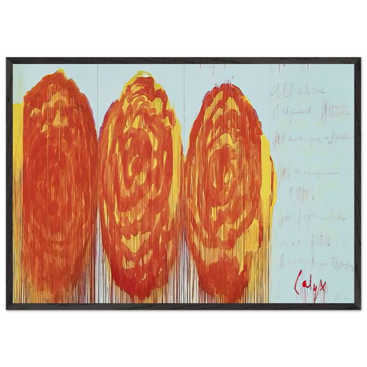 The Rose  II  - Cy Twombly 70x100 cm / 28x40 inches Framed Art Print – Black Wooden Frame