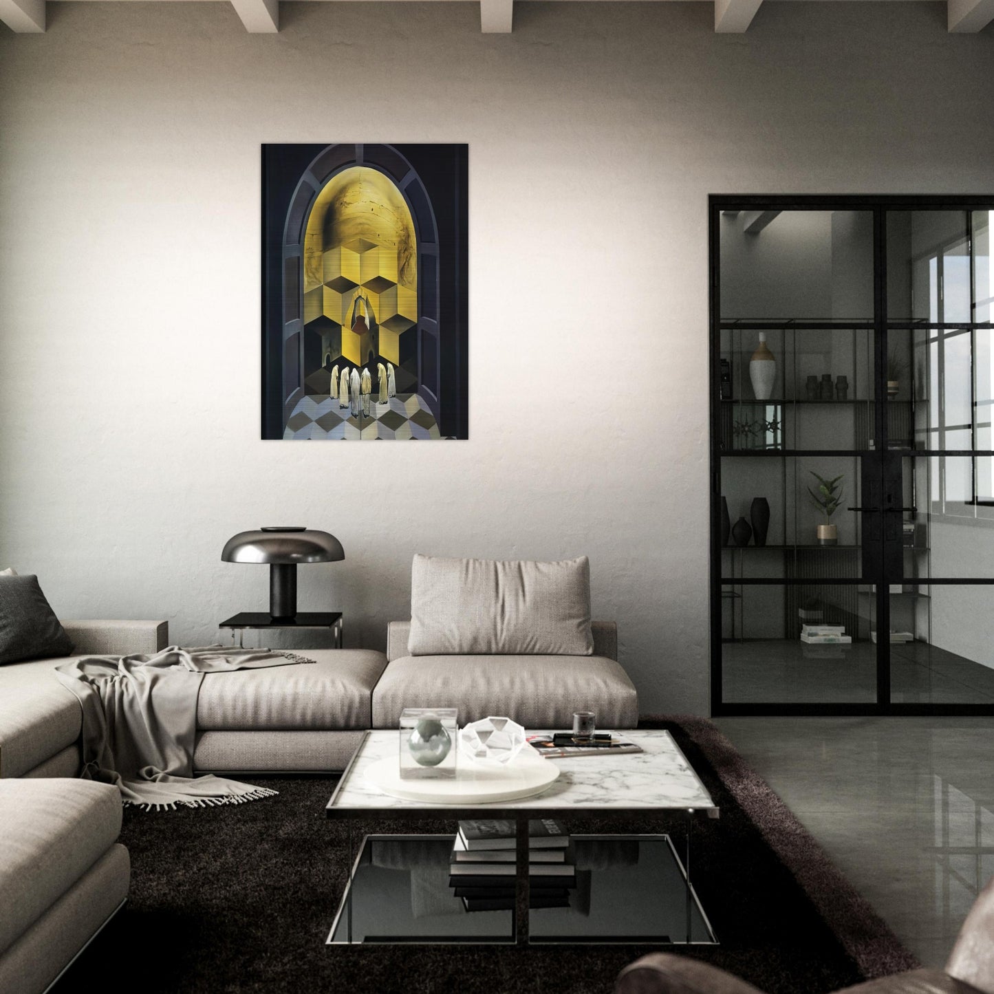 SKULL OF ZURBARAN - Salvador Dali Brushed Aluminum Print - 70x100 cm / 28x40 inches | Salvador Dali Aluminum Print | Salvador Dali Prints