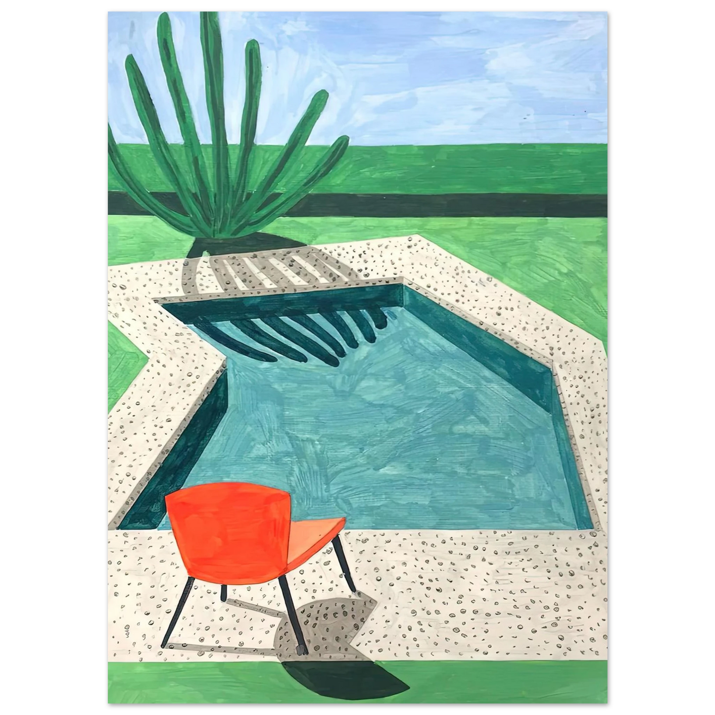 David Hockney - David Hockney Wall art - 60x80 cm / 24x32 inches - Fine Art Poster-canvas - -