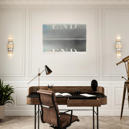 THE END 53 - Edward Ruscha Brushed Aluminum Print - 70x100 cm / 28x40 inches | Edward Ruscha Aluminum Print | Edward Ruscha Prints