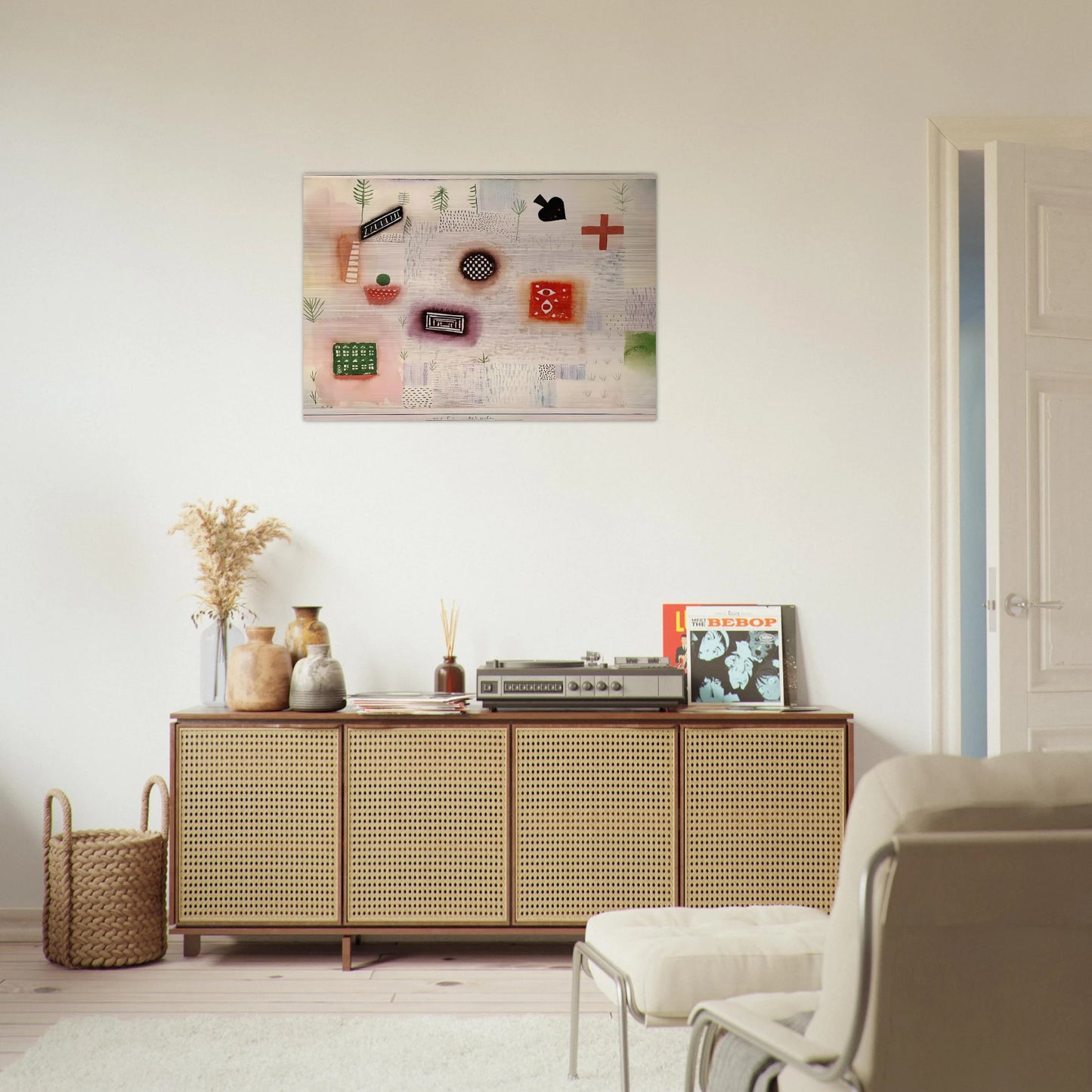 PLACE SIGNS 1926 - Paul Klee Brushed Aluminum Print - 70x100 cm / 28x40 inches | Paul Klee Aluminum Print | Paul Klee Prints