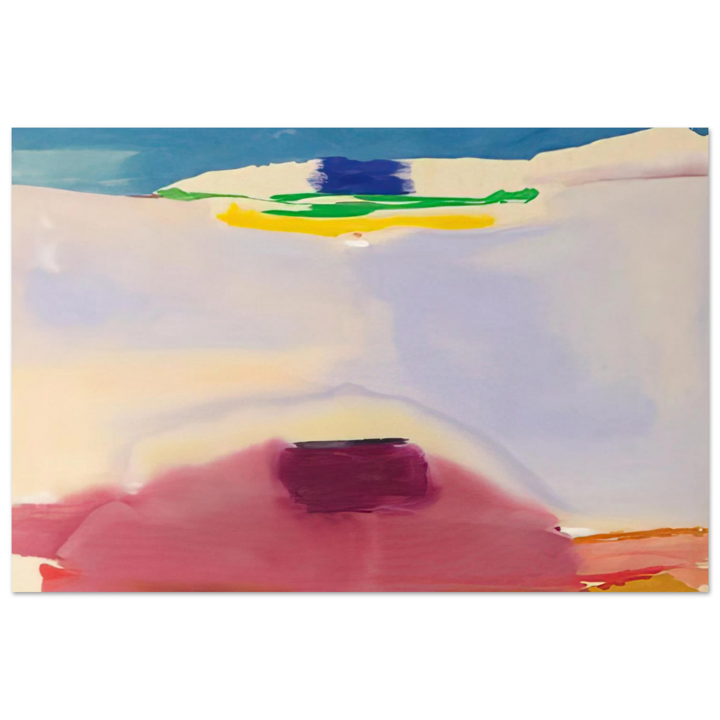Helen Frankenthaler - Leveling - 1973 Wall art - 30x45 cm / 12x18 inches - Premium Wooden Framed Poster With Fine Art Paper-canvas - Wood frame