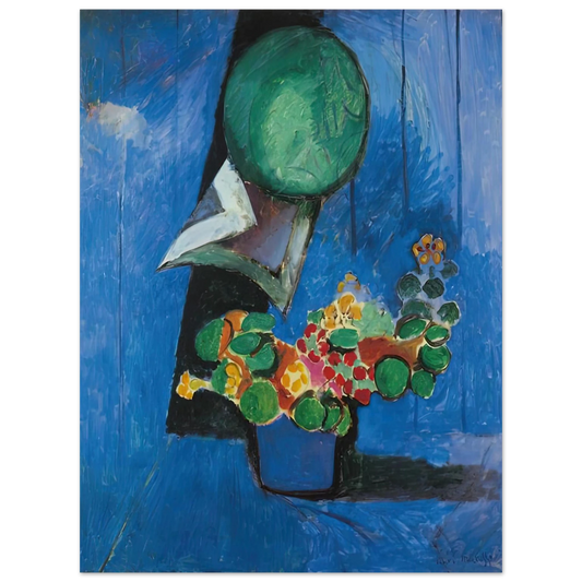 Henri Matisse - FLOWERS AND CERAMIC PLATE 1913  75x100 cm / 30x40inches Fine Art Poster