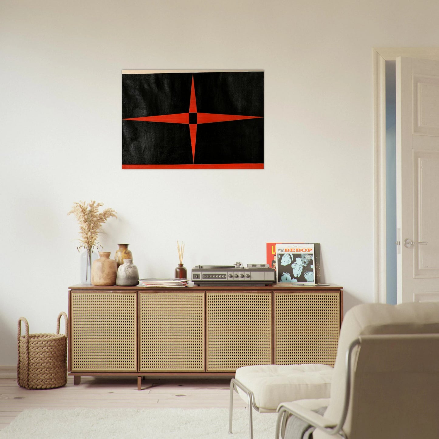 Red Star - 1949 - Carmen Herrera Brushed Aluminum Print - 70x100 cm / 28x40 inches | Carmen Herrera Aluminum Print | Carmen Herrera Prints