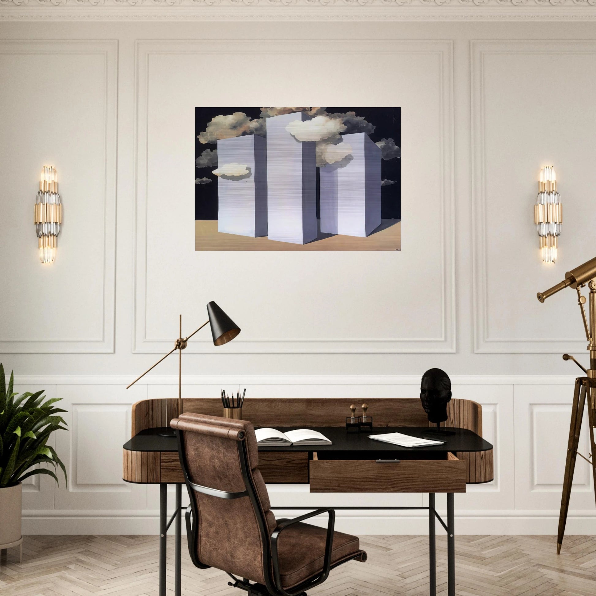 A STORM 1932 - Rene Magritte Brushed Aluminum Print - 70x100 cm / 28x40 inches | Rene Magritte Aluminum Print | Rene Magritte Prints