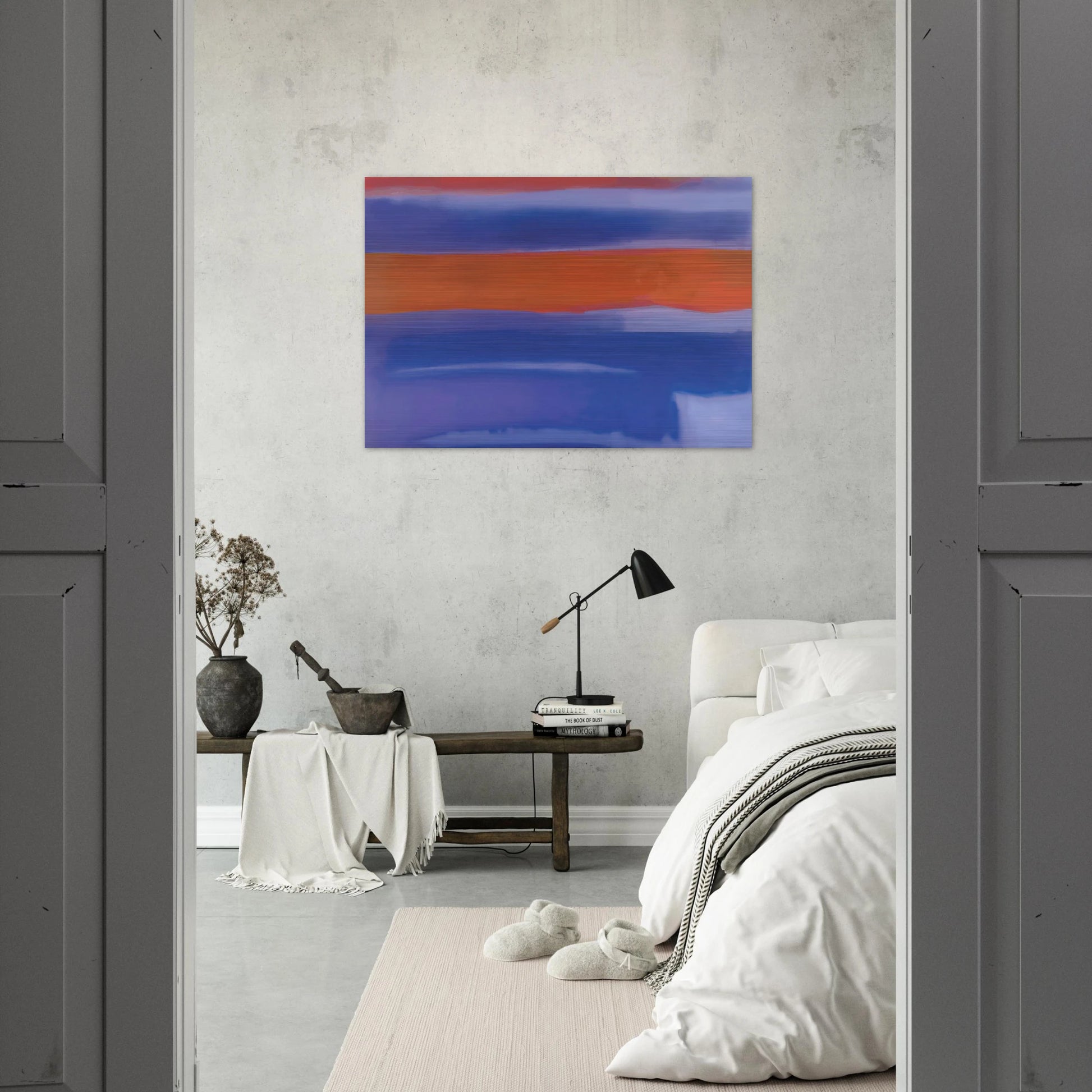 UNTITLED 1980 - Esteban Vicente Brushed Aluminum Print - 70x100 cm / 28x40 inches | Esteban Vicente Aluminum Print | Esteban Vicente Prints