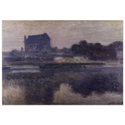 Vernon Church in Fog - claude monet Brushed Aluminum Print - 70x100 cm / 28x40 inches | claude monet Aluminum Print | claude monet Prints