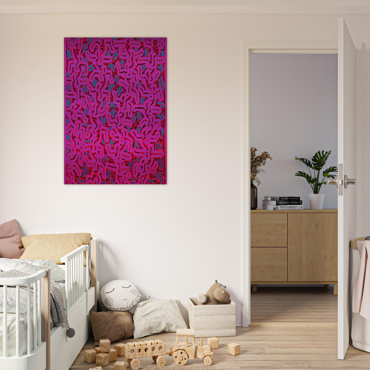 UNTITLED 1984 - Keith Haring Brushed Aluminum Print - 70x100 cm / 28x40 inches | Keith Haring Aluminum Print | Keith Haring Prints