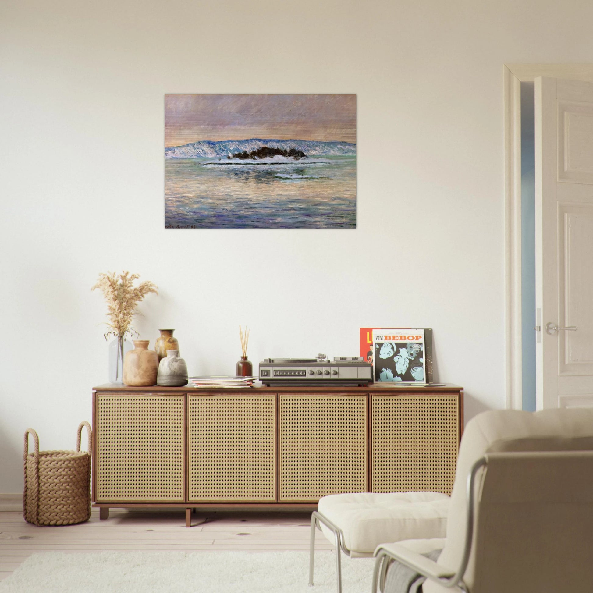 The Fjord, near Christiania - claude monet Brushed Aluminum Print - 70x100 cm / 28x40 inches | claude monet Aluminum Print | claude monet Prints