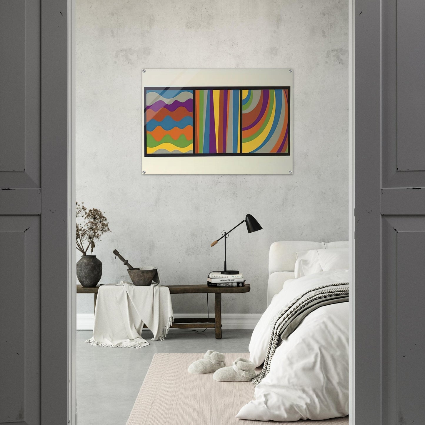 Irregular Arcs, Bands, Loops - Sol LeWitt Acrylic Print - 70x100 cm / 28x40″ inches