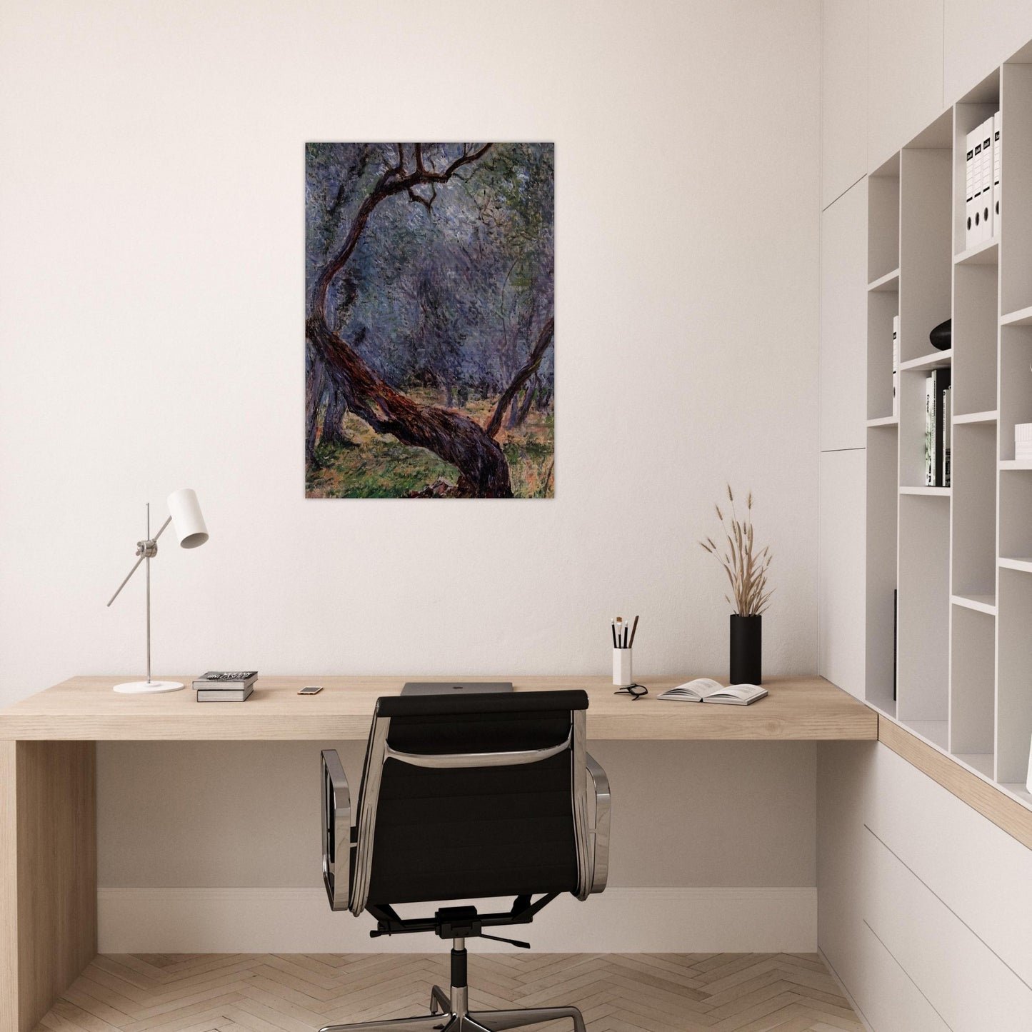 Olive Trees Study - claude monet Brushed Aluminum Print - 70x100 cm / 28x40 inches | claude monet Aluminum Print | claude monet Prints