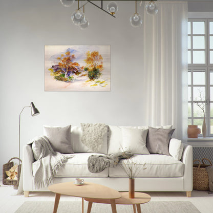 Landscape with Trees - Pierre-Auguste Renoir Brushed Aluminum Print - 70x100 cm / 28x40 inches | Pierre-Auguste Renoir Aluminum Print | Pierre-Auguste Renoir Prints
