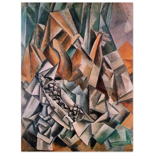 Pablo Picasso - Still life with bottle of Anis del Mono - 1909  75x100 cm / 30x40inches Fine Art Poster