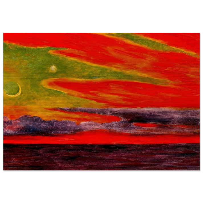 EVENING TWILIGHT AT ACAPULCO 1956 - Diego Rivera Brushed Aluminum Print - 70x100 cm / 28x40 inches | Diego Rivera Aluminum Print | Diego Rivera Prints
