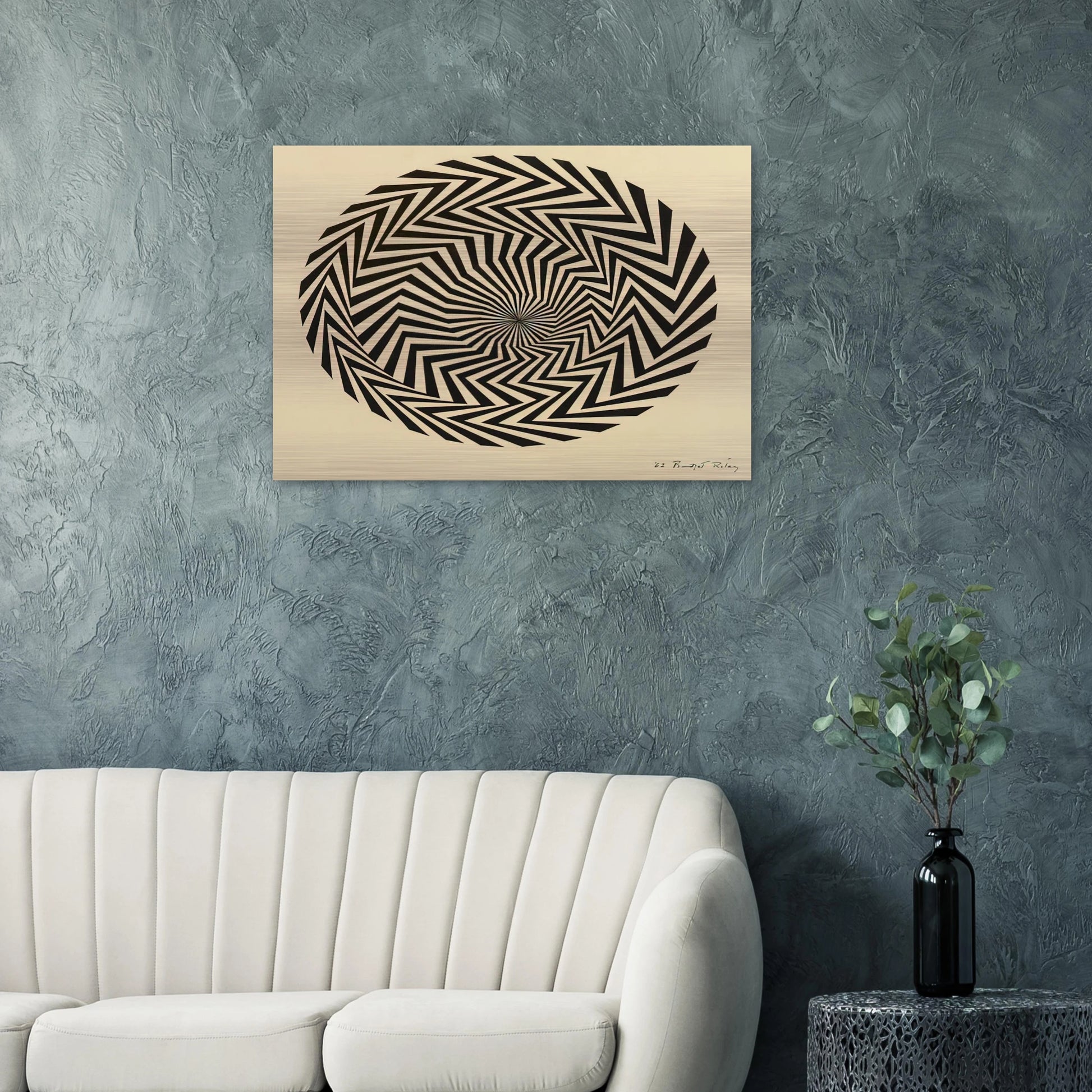 BLAZE STUDY 1962 - Bridget Riley Brushed Aluminum Print - 70x100 cm / 28x40 inches | Bridget Riley Aluminum Print | Bridget Riley Prints